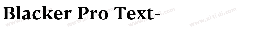Blacker Pro Text字体转换